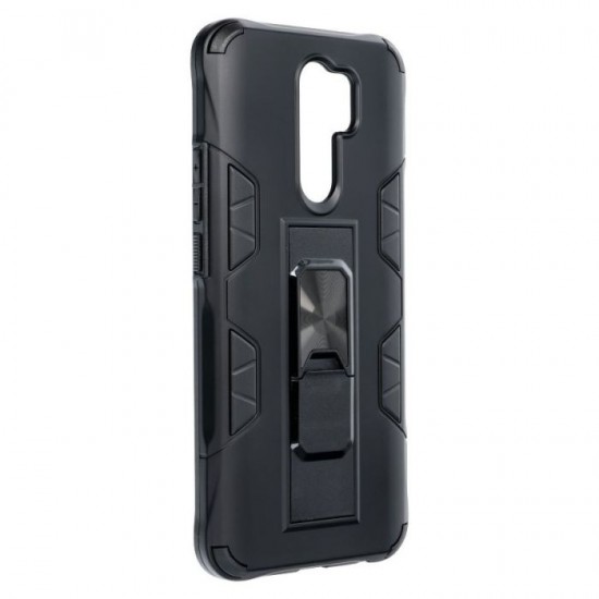 Forcell Defender Tough Case Ανθεκτική Θήκη με Kickstand - Black (Xiaomi Redmi 9A / 9AT)