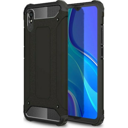 Hurtel Armor Guard Hybrid Back Cover Πλαστικό Μαύρο (Redmi 9A)
