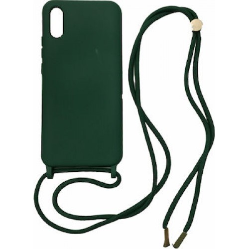 Back Cover Σιλικόνης με Λουράκι Πρασινο (Redmi 9A)