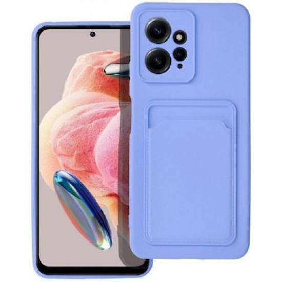 Forcell Card Back Cover Σιλικόνης με Υποδοχή για Κάρτες Μωβ (Redmi Note 12 4G)