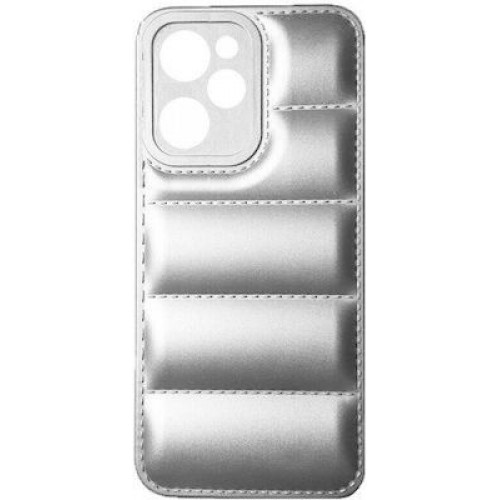 Puffer Back Cover Μεταλλικό Ασημενιο (Redmi Note 12 4G)