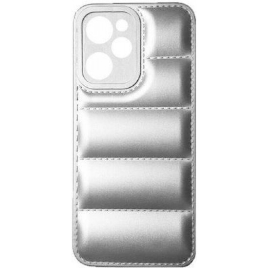 Puffer Back Cover Μεταλλικό Ασημενιο (Redmi Note 12 4G)
