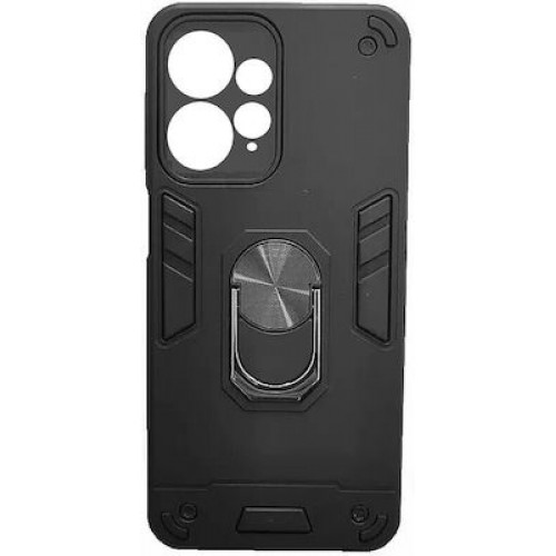 Hybrid Shockproof 360 Full Cover Μεταλλική Ανθεκτική Μαύρο (Redmi Note 12 4G)