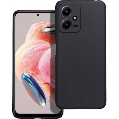 Matt Back Cover Σιλικόνης Μαυρο (Redmi Note 12 5G)