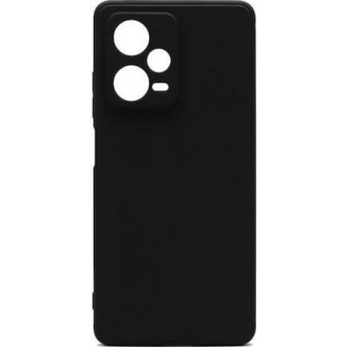iNOS Back Cover Σιλικόνης Μαυρο (Redmi Note 12 Pro 5G)