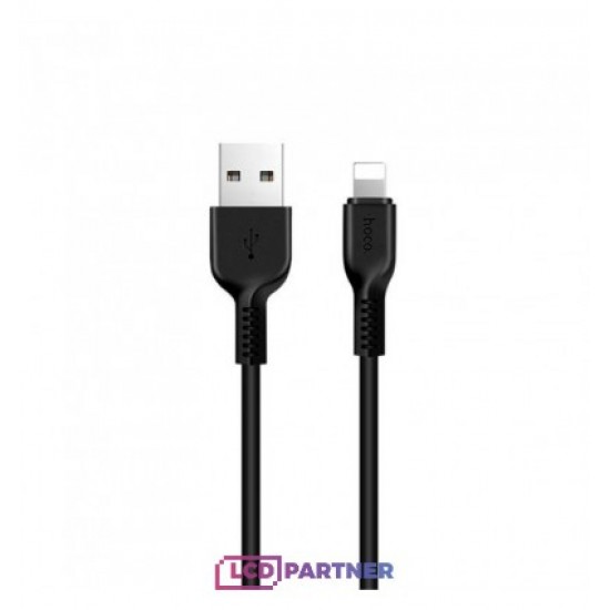 Hoco Regular USB 2.0 Cable Lightning male - USB-A male Μαύρο 2m (X20 Flash)