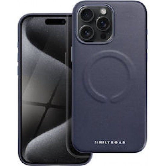 Roar Back Cover Δερμάτινο Μπλε (iPhone 15 Pro Max)