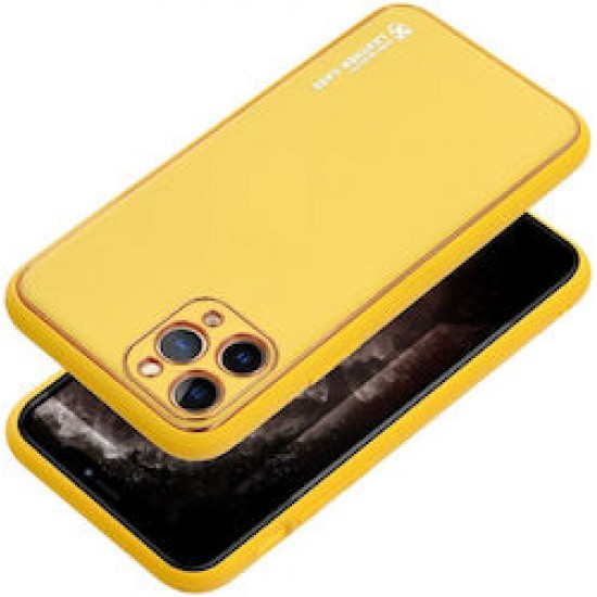 Back Cover Δερμάτινο Κίτρινο (iPhone 15)