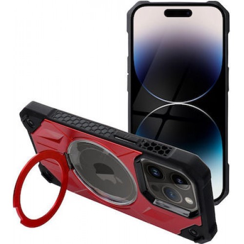 Mag Cover Back Cover Ανθεκτική Κόκκινο (iPhone 15)