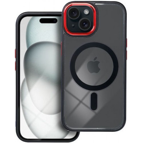 Color Edge Mag Cover Back Cover Μαυρο Κοκκινο (iPhone 14/15)