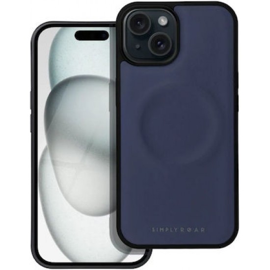 Roar Back Cover Δερματίνης Navy Μπλε (iPhone 14/15)