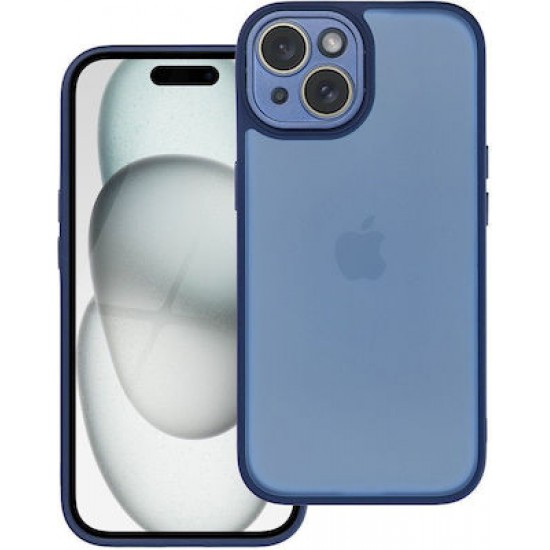 Back Cover Tempered Glass Navy Μπλε (iPhone 14/15)