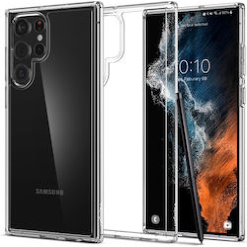 Spigen Ultra Hybrid Back Cover Πλαστικό / Σιλικόνης Crystal Clear (Galaxy S22 Ultra 5G)