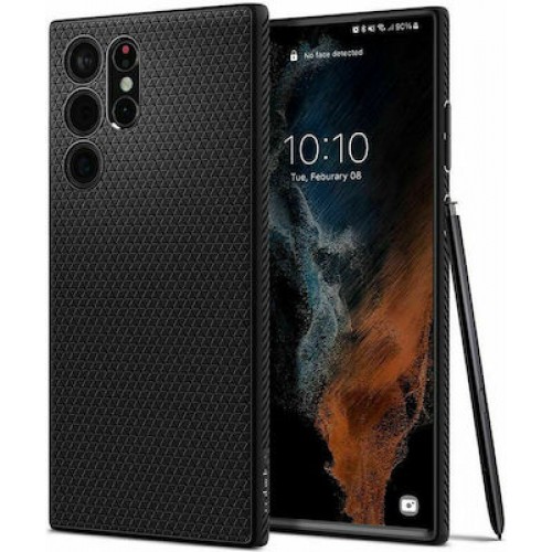 Spigen Liquid Air Back Cover Σιλικόνης Matte Black (Galaxy S22 Ultra 5G)