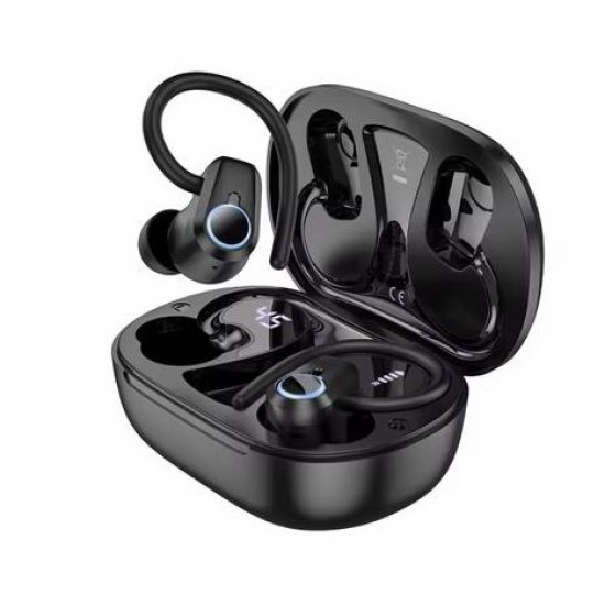 Hoco EQ8 In-ear Bluetooth Handsfree Ακουστικά με Θήκη Φόρτισης - Μαύρο