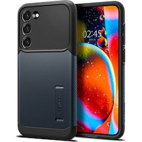 Spigen Slim Armor Back Cover Πλαστικό / Σιλικόνης Metal Slate (Galaxy S23 Plus)