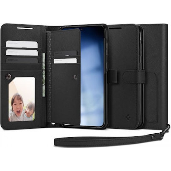 Spigen Wallet S Plus Δερματίνης Μαύρο (Galaxy S23 Plus)