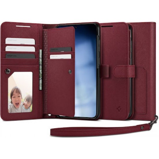 Spigen Wallet S Plus Δερματίνης Μπορντο (Galaxy S23 Plus)