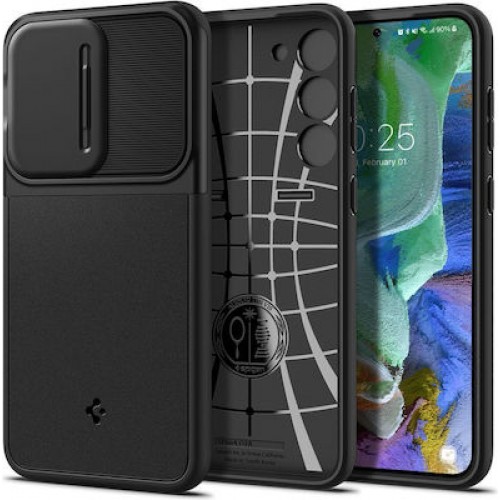 Spigen Optik Armor Back Cover Πλαστικό Ανθεκτική Μαύρο (Galaxy S23 Plus)