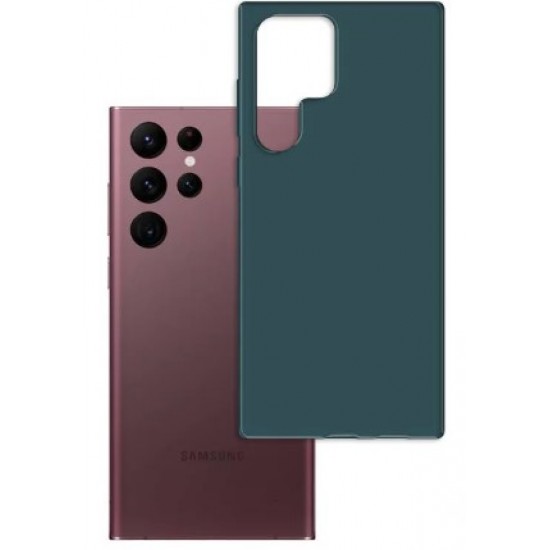 Θήκη για Samsung S23 Ultra Soft Matte Anti-Fall 1,25m 3mk Matte Case Σκουρο Πρασινο 