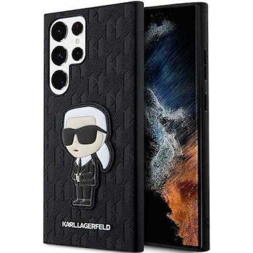 Karl Lagerfeld Monogram Ikonik Back Cover Πλαστικό / Σιλικόνης Μαύρο (Galaxy S23 Ultra)