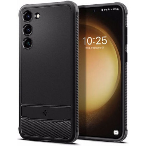 Spigen Rugged Armor Back Cover Σιλικόνης Ανθεκτική Matte Black (Galaxy S23)