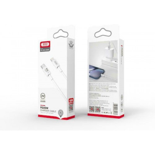 XO NB-Q189B USB-C to Lightning Cable 20W Λευκό 2m XO NB-Q189B USB-C to Lightning Cable 20W Λευκό 2m