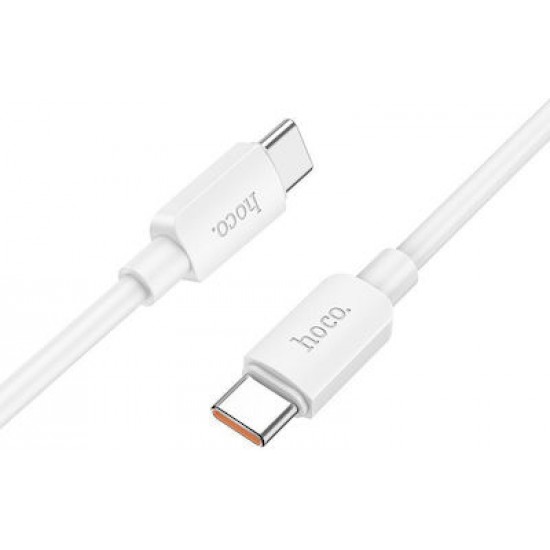 Hoco X96 USB 2.0 Cable USB-C male - USB-C male 100W Λευκό 1m
