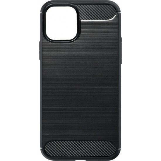Forcell Carbon Back Cover Σιλικόνης Μαύρο (iPhone 11 Pro)