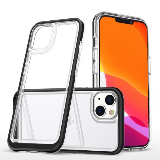 Hurtel Clear 3in1 Back Cover Σιλικόνης Μαύρο (iPhone 13)