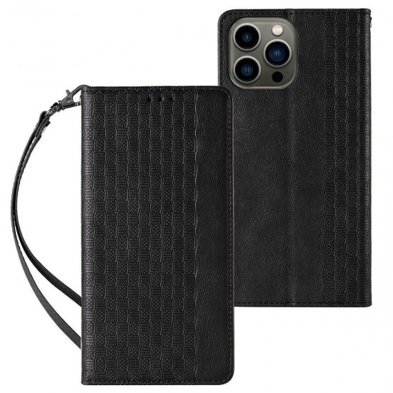 Hurtel Magnet Wallet Δερματίνης Μαύρο (iPhone 12 / 12 Pro)