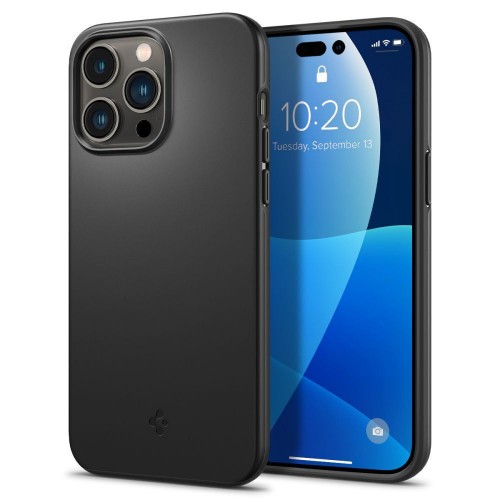 Spigen Thin Fit Back Cover Σιλικόνης Μαύρο (iPhone 14 Pro)