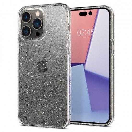 Spigen Liquid Crystal Glitter Back Cover Σιλικόνης Διάφανο (iPhone 14 Pro)