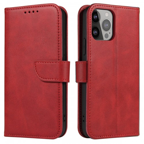 Hurtel Magnet Wallet Δερματίνης Κόκκινο (iPhone 14 Pro)