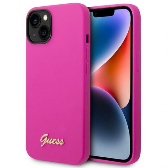 Guess Vintage Back Cover Σιλικόνης Fuchsia (iPhone 14)