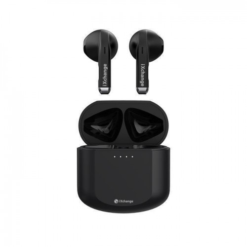 iXchange ES-02 In-ear Bluetooth Handsfree Ακουστικά με Θήκη Φόρτισης Μαύρα