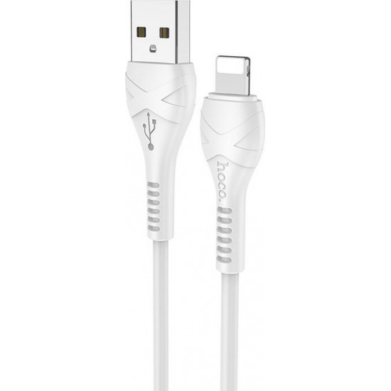 Hoco Regular USB to Lightning Cable Λευκό 1m (X37 Cool Power)