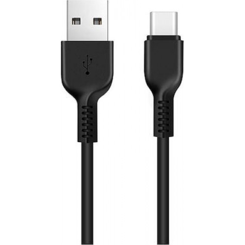 Hoco Regular USB 2.0 Cable USB-C male - USB-A male Μαύρο 3m (X20 Flash)