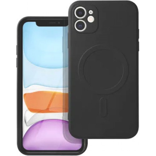 Mag Back Cover Σιλικόνης Μαύρο (iPhone 11)