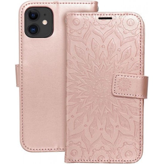 Forcell Mezzo Book Δερματίνης Mandala Rose Gold (iPhone 11)