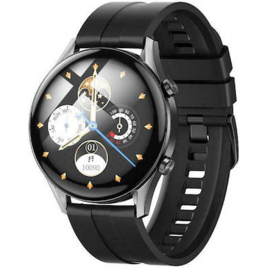 Hoco Y7 Smartwatch με Παλμογράφο (Μαύρο)
