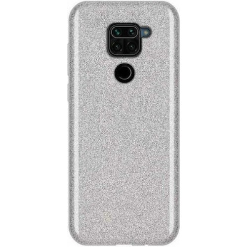 Glitter Back Cover Σιλικόνης Ασημένιο (Redmi Note 9)