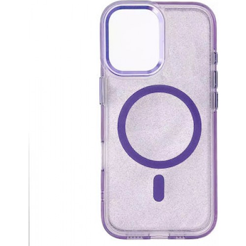 Glitter Case Magsafe Iphone 16 Purple Glitter