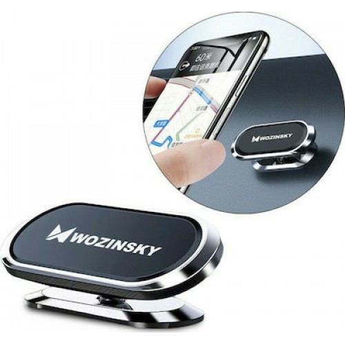 Βάση Κινητού Αυτοκινήτου WMH-06 Μαγνητική Βάση Στήριξης Κινητού Ασημί με Μαγνήτη