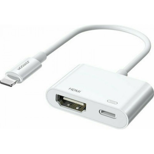 Joyroom Μετατροπέας Lightning male σε HDMI / Lightning female Λευκό 