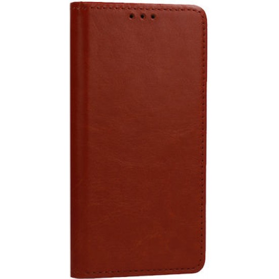 Θήκη Βιβλίο Genuine Leather Case Για Samsung Galaxy S22 Ultra Καφέ