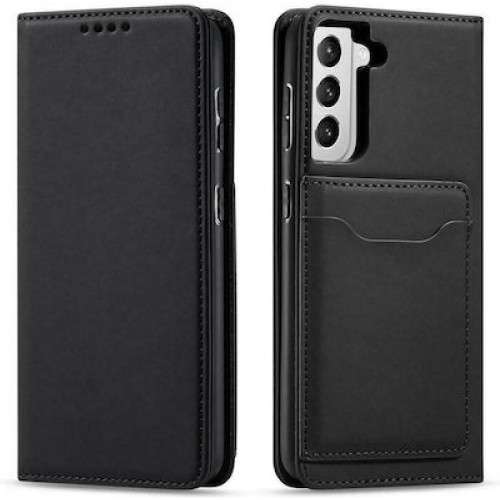 Hurtel Magnet Card Wallet Δερματίνης Μαύρο (Galaxy S22+ 5G)