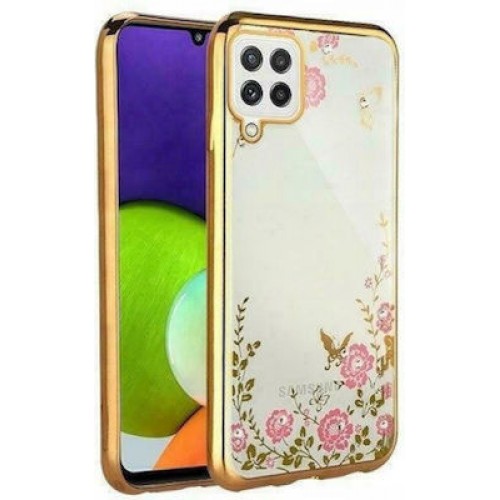 Diamond Garden Back Cover Σιλικόνης Χρυσό (Galaxy A22 4G)