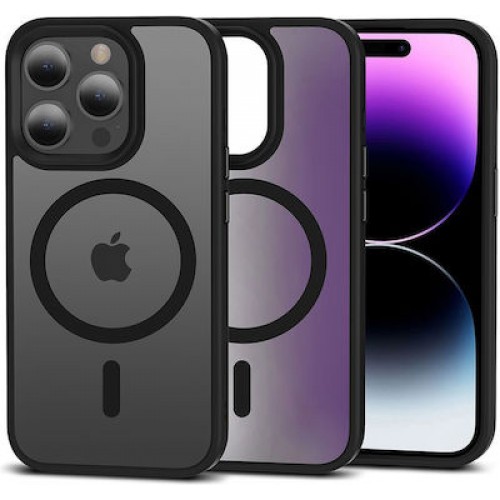 Tech-Protect Magmat Back Cover Σιλικόνης / Πλαστικό Μαύρο (iPhone 15 Pro)