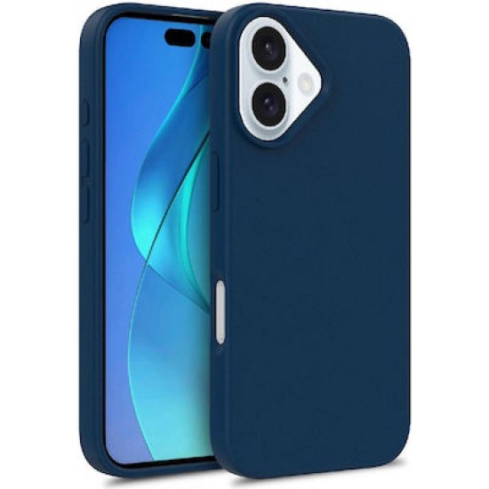 Biodegradable Wheat Case Magsafe Compatible Iphone 16 Plus Navy Blue